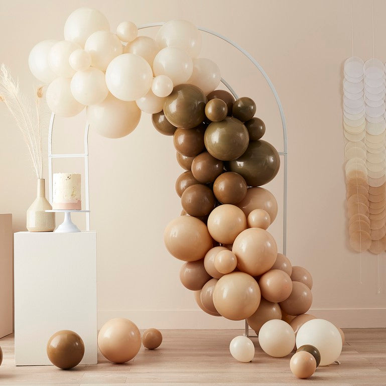 Nude + Brown Balloon Garland Kit