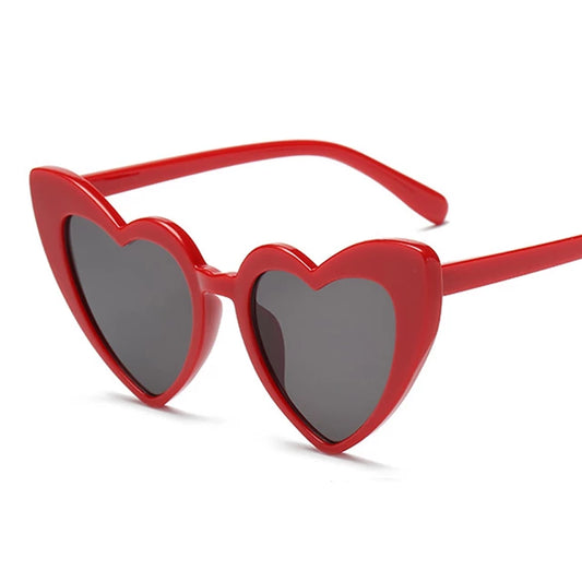 Heart Shaped Sunglasses - Red