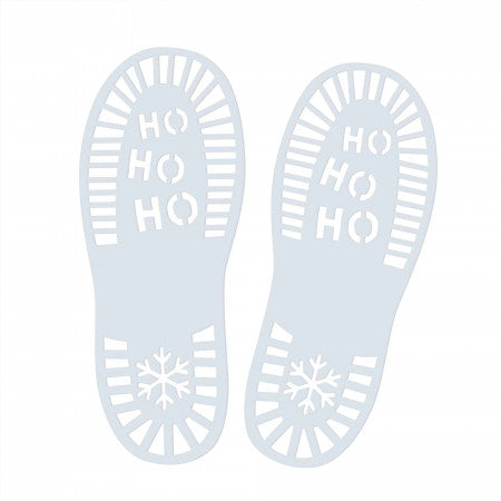 Santa Reusable Foot Print Stencils