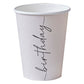 Nude + Black Birthday Paper Cups