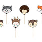 Woodland Party Cupcake Wrapper + Topper Set