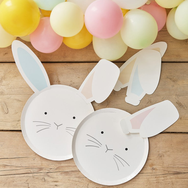 Pastel Easter Bunny Eco Paper Plates With Interchangeable Ears