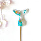 Confetti Filled PVC Cake Topper - Mermaid Tail