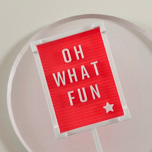 Letter Board Cake Topper - Oh What Fun