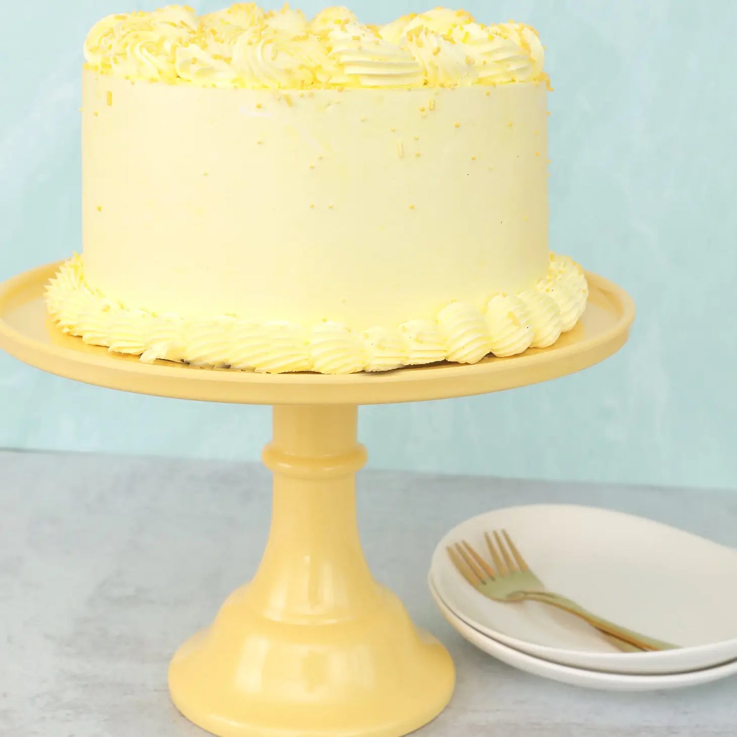 Melamine Bespoke Cake Stand Large- Daisy Yellow