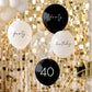 Black and Champagne Gold 40th Birthday Party Balloon Bundle