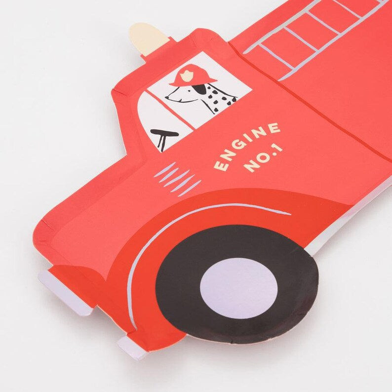 Boys Party Fire Engine Napkins