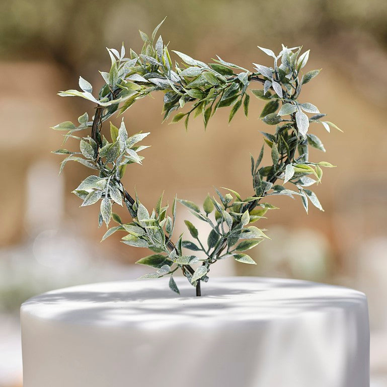 Foliage Heart Cake Topper