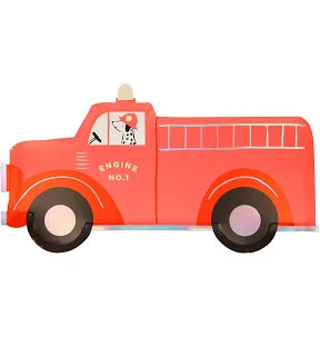 Fire Truck Paper Plates - Pack of 8