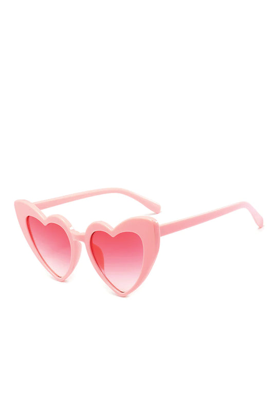 Heart Shaped Sunglasses - Pink