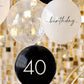 Black and Champagne Gold 40th Birthday Party Balloon Bundle