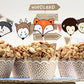 Woodland Party Cupcake Wrapper + Topper Set