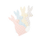 Gingham Bunny Shaped Paper Napkins - Pack of 16