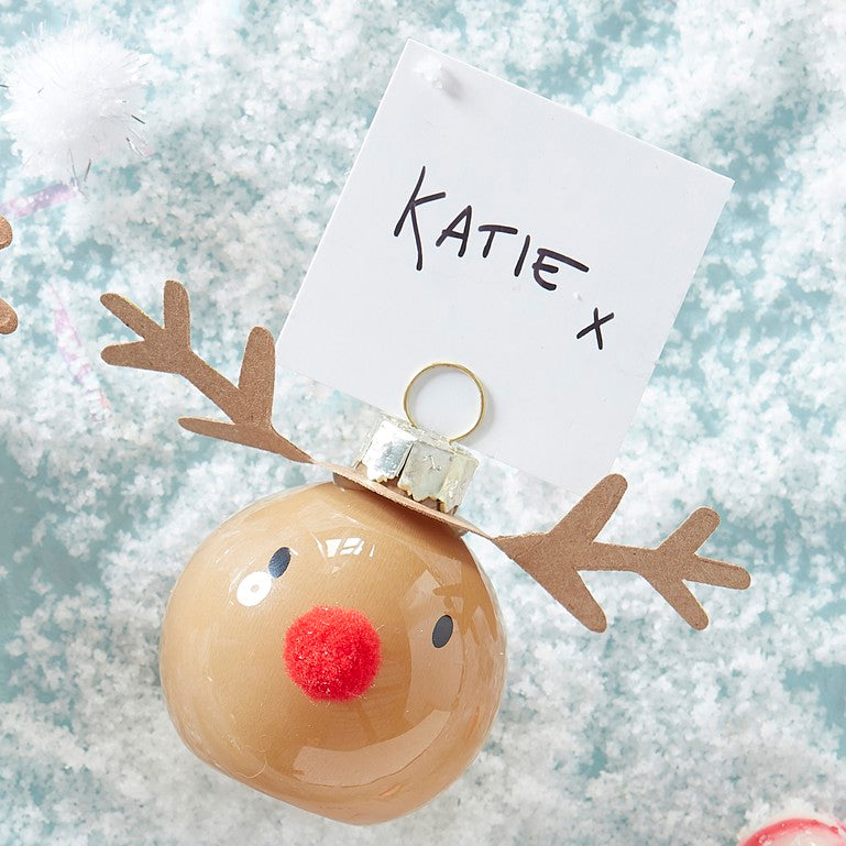 Reindeer and Snowman Place Card Holders