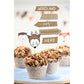 Woodland Party Cupcake Wrapper + Topper Set