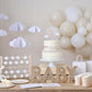 Wooden Hello Baby and Clouds Baby Shower Cake Topper Set
