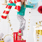 Glossy Foil Candy Cane Balloon