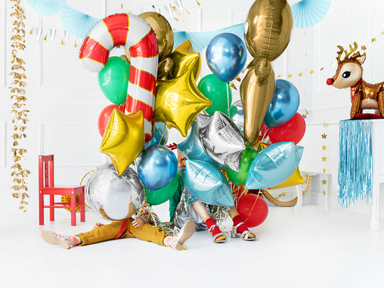 Glossy Foil Candy Cane Balloon