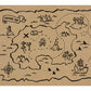Pirate Party Treasure Map Paper Place Mats - Pack of 6