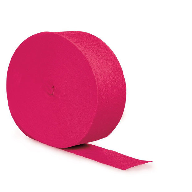 Hot Magenta Crepe Streamer - 24m