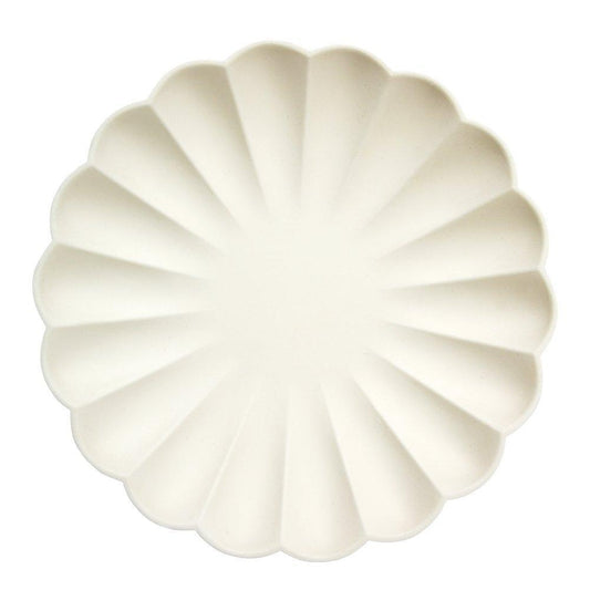 Cream Large Eco Plates - Pack of 8