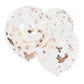 Rose Gold + Blush 55cm Confetti Filled Balloons - Pack of 3