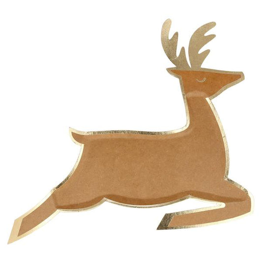 Leaping Reindeer Plates - Pack of 8