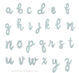 Script Letter Balloons - Silver