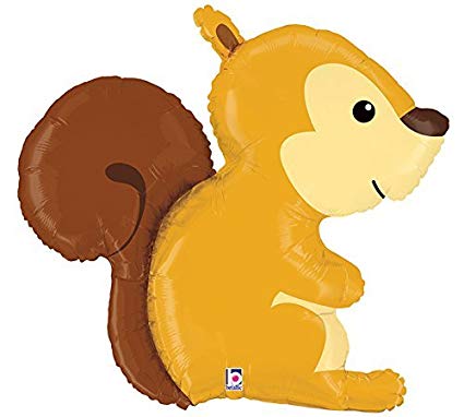 Jumbo Woodland Squirrel Foil Balloon